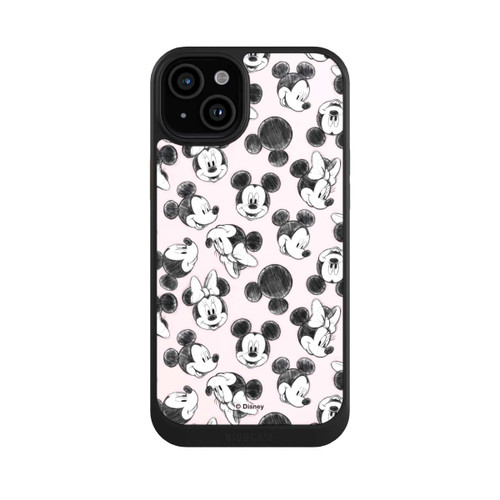 Apple iPhone 15 Plus NIVOcore Minnie &amp; Mickey Viele Gesichter Pink