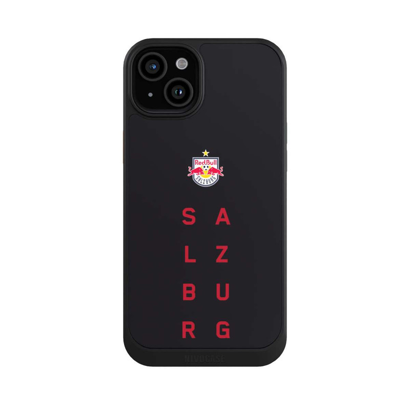 iPhone 15 Plus NIVOcore FC RB Salzburg Schriftzug Rot