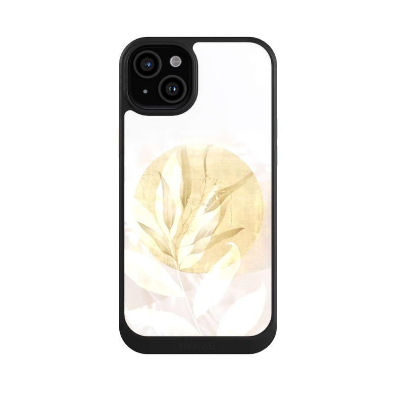 iPhone 15 Plus NIVOcore Boho Gold Blumen Kunst
