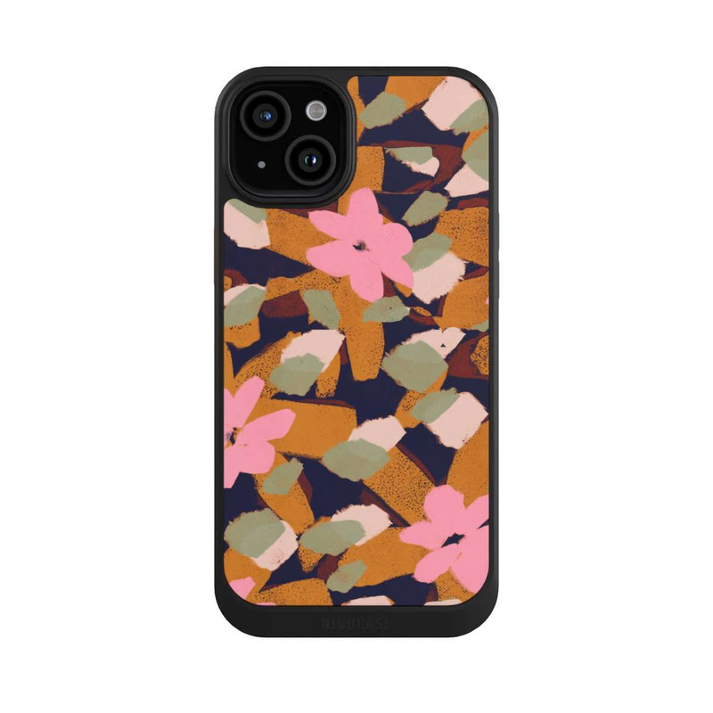 iPhone 15 Plus NIVOcore Pattern Fleurs Roses