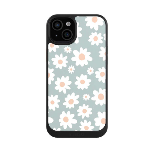 Apple iPhone 15 Plus NIVOcore Gänseblümchen Muster grün