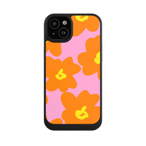 Apple iPhone 15 Plus NIVOcore Fleurs Rétro Rose &amp; Orange