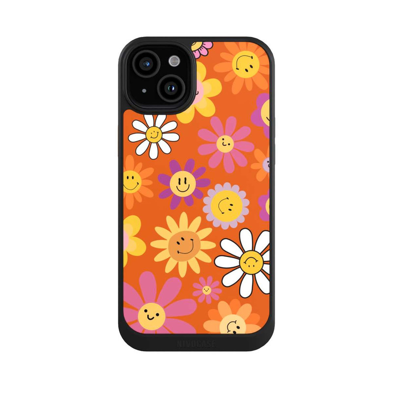 iPhone 15 Plus NIVOcore Smiles Orange Flowers