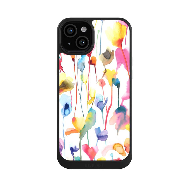 iPhone 15 Plus NIVOcore Watercolor Wild Flowers Coloful