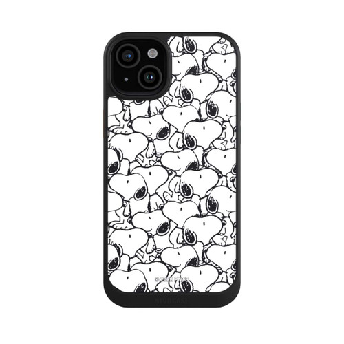 Apple iPhone 15 Plus NIVOcore Snoopy Muster Schwarz und Weiß