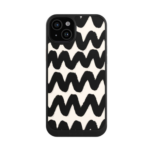 Apple iPhone 15 Plus NIVOcore Vagues Noires Pattern