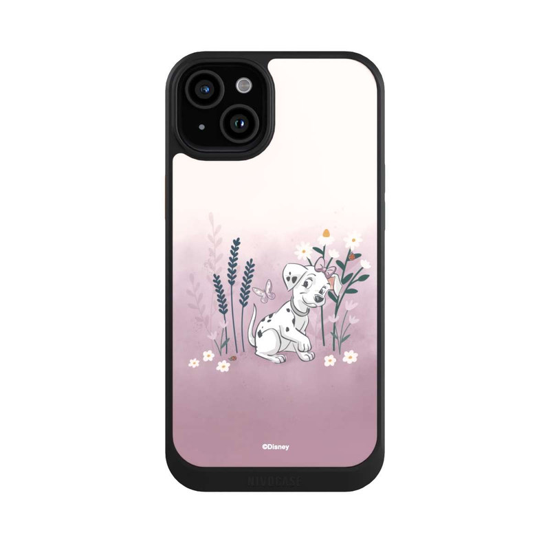 iPhone 15 Plus NIVOcore Les 101 Dalmatiens avec des fleurs
