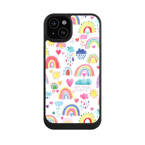Apple iPhone 15 Plus NIVOcore Schöne Regenbogen-Multi-Rot