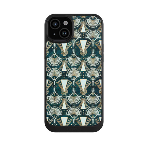 Apple iPhone 15 Plus NIVOcore Art Deco Green Pattern