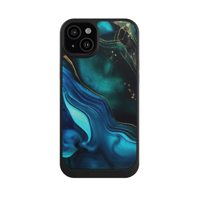 iPhone 15 Plus NIVOcore Blaugoldene Tinte