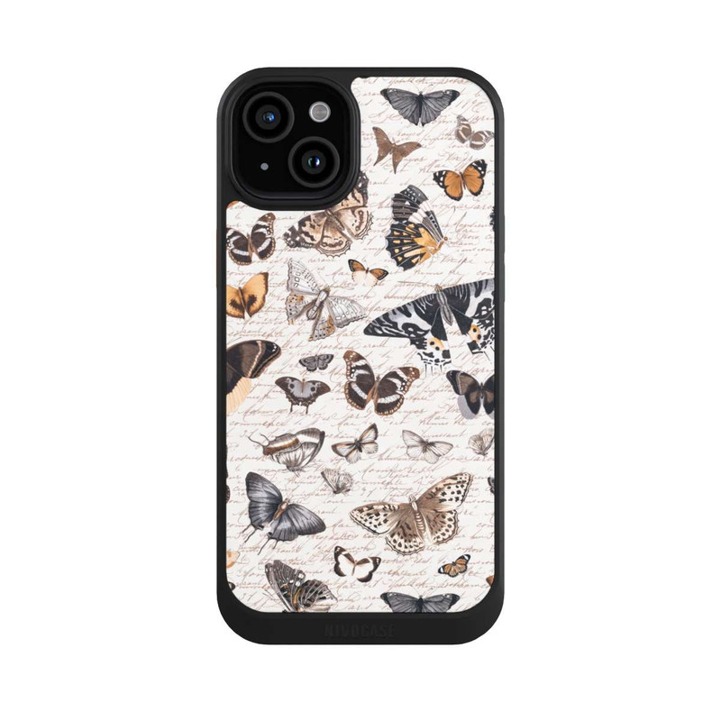 iPhone 15 Plus NIVOcore Schmetterling Muster Boho