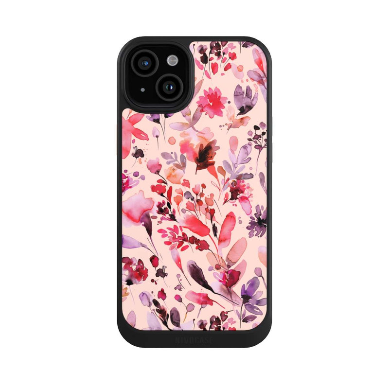 iPhone 15 Plus NIVOcore Fleurs artistiques Viva Magenta