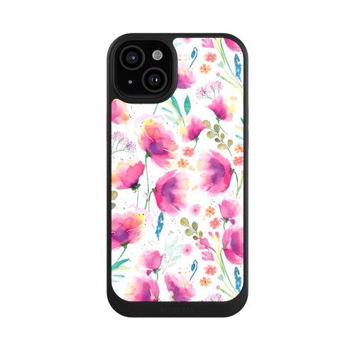 Apple iPhone 15 Plus NIVOcore Coquelicots abstraits aquarelle