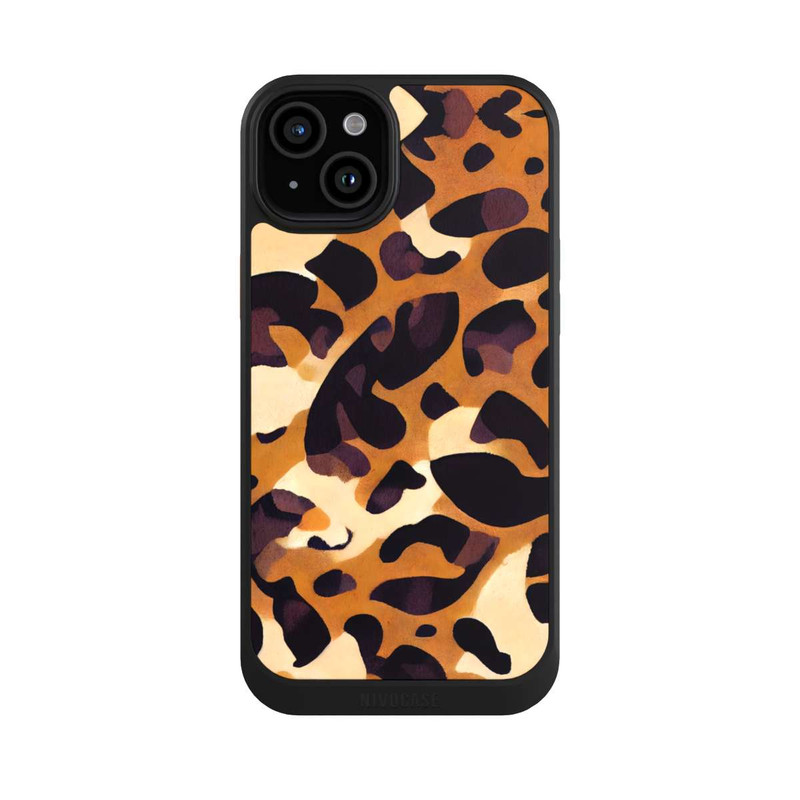 iPhone 15 Plus NIVOcore motif lion marron clair
