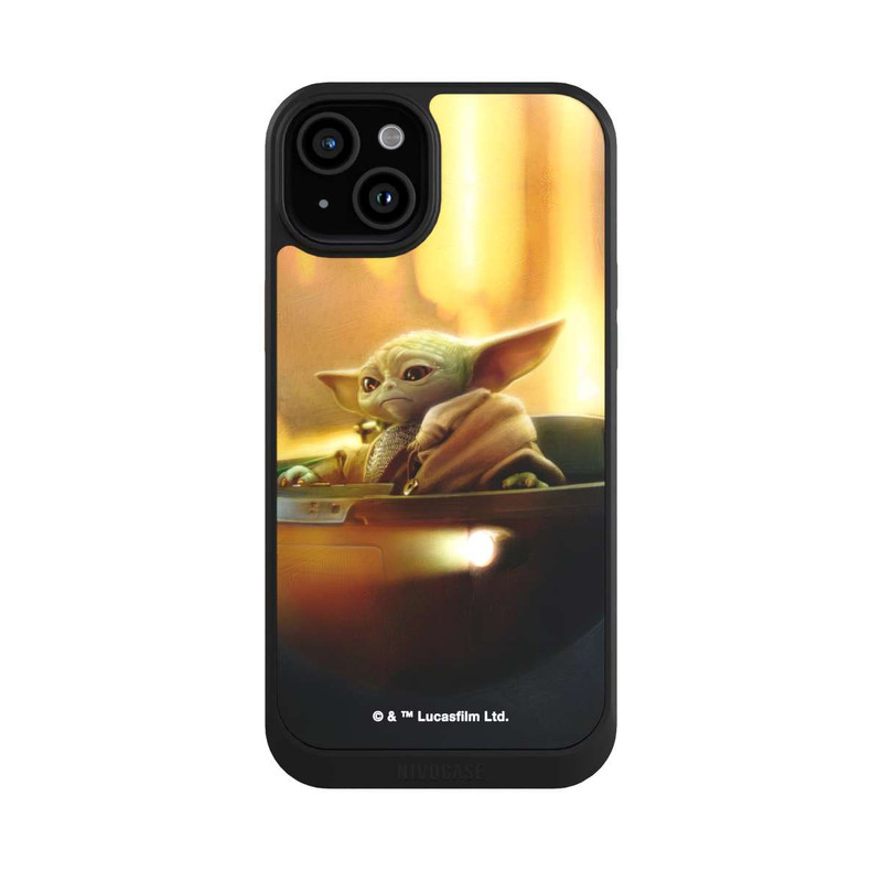 iPhone 15 Plus NIVOcore Grogu Dans la nacelle suspendue