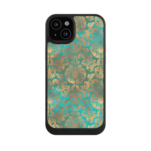 Apple iPhone 15 Plus NIVOcore Damasttapete Türkis