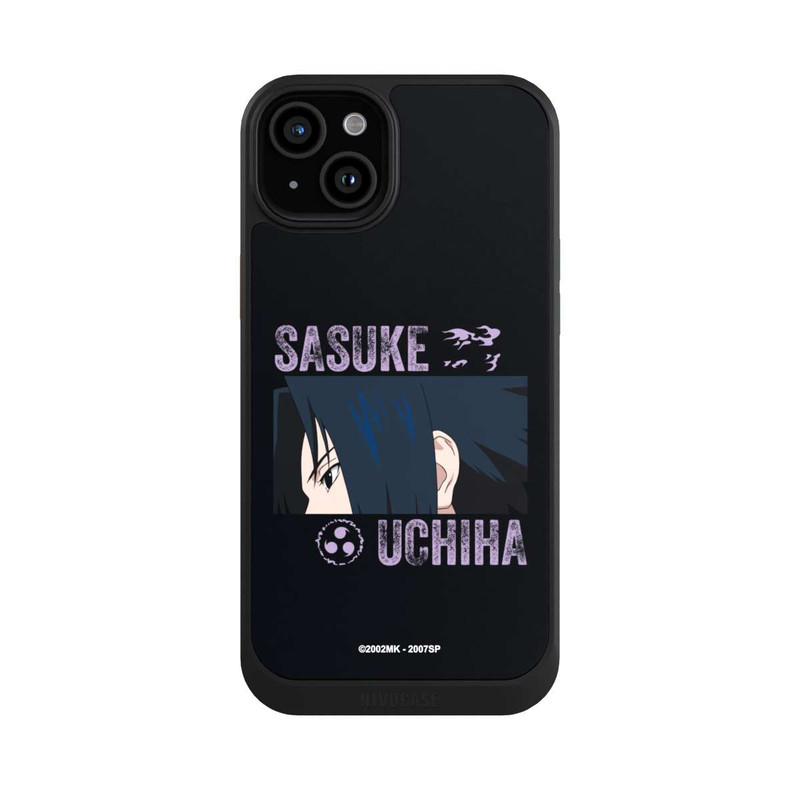 iPhone 15 Plus NIVOcore Sasuke Uchiha Gros plan