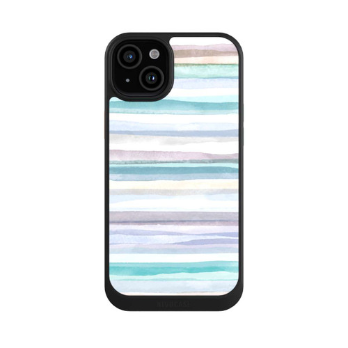 Apple iPhone 15 Plus NIVOcore Pastellfarbene Streifen Blau