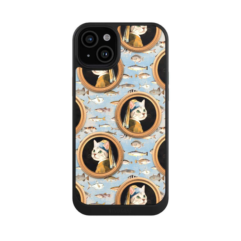 iPhone 15 Plus NIVOcore Katzen Muster