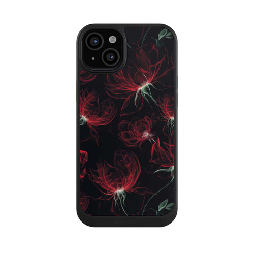 Apple iPhone 15 Plus NIVOcore Red Flowers Wallpaper