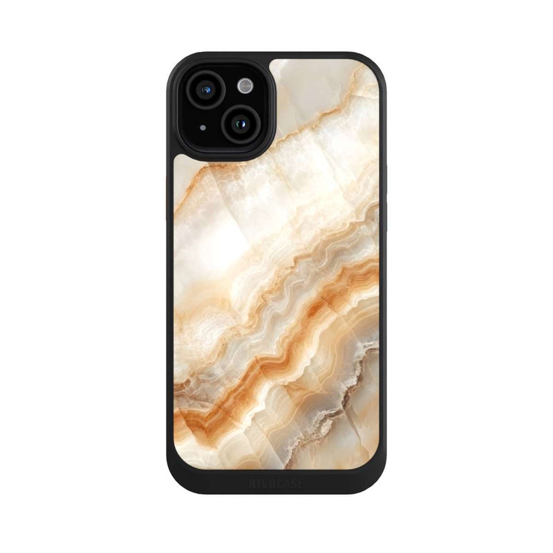 iPhone 15 Plus NIVOcore Honig Marmor