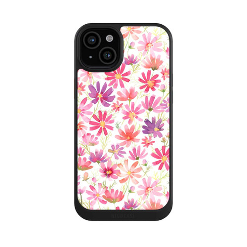 Apple iPhone 15 Plus NIVOcore Boho Cosmos Flowers Purple