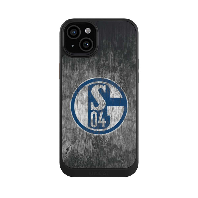 iPhone 15 Plus NIVOcore Schalke 04 Holz Look