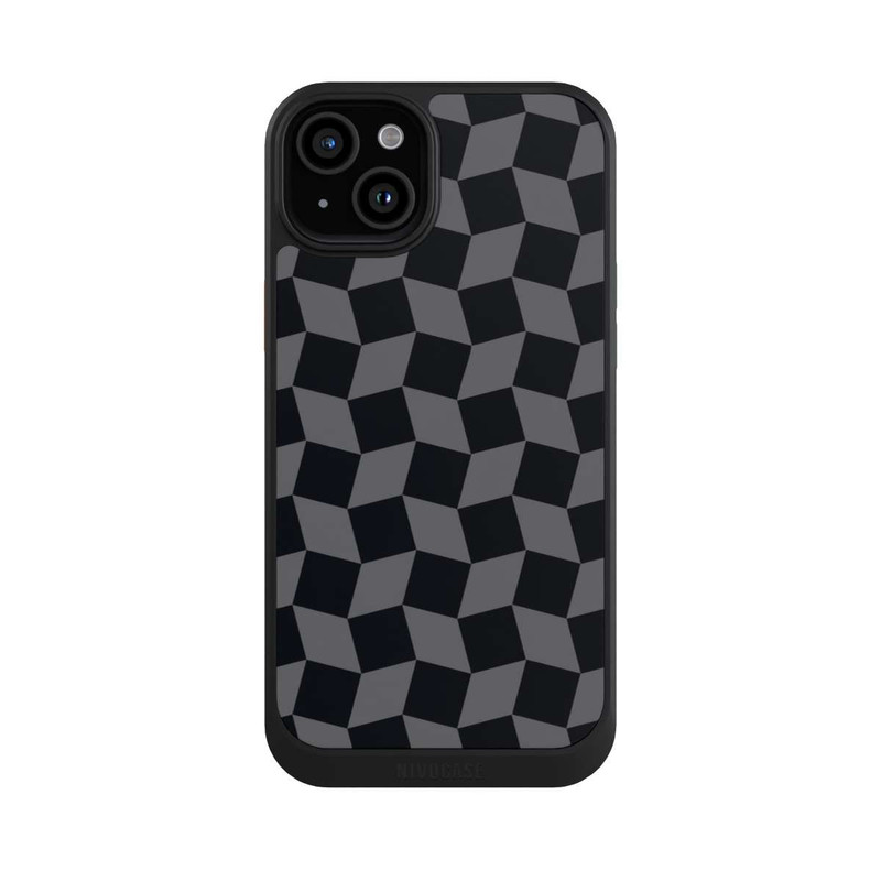 iPhone 15 Plus NIVOcore 3D Würfel-Muster Effektt