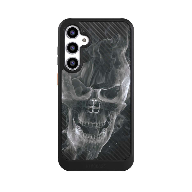 Galaxy S23 FE NIVOcore rauchender Totenkopf Carbon