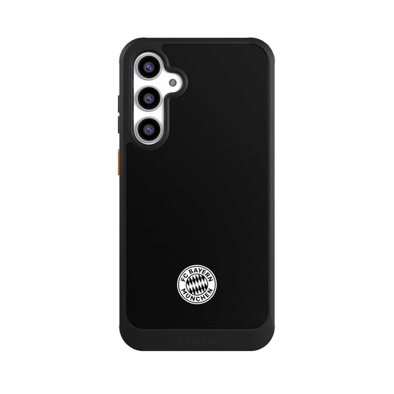 Galaxy S23 FE NIVOcore Klassisches FCB Logo Klein - Weiß auf Schwarz