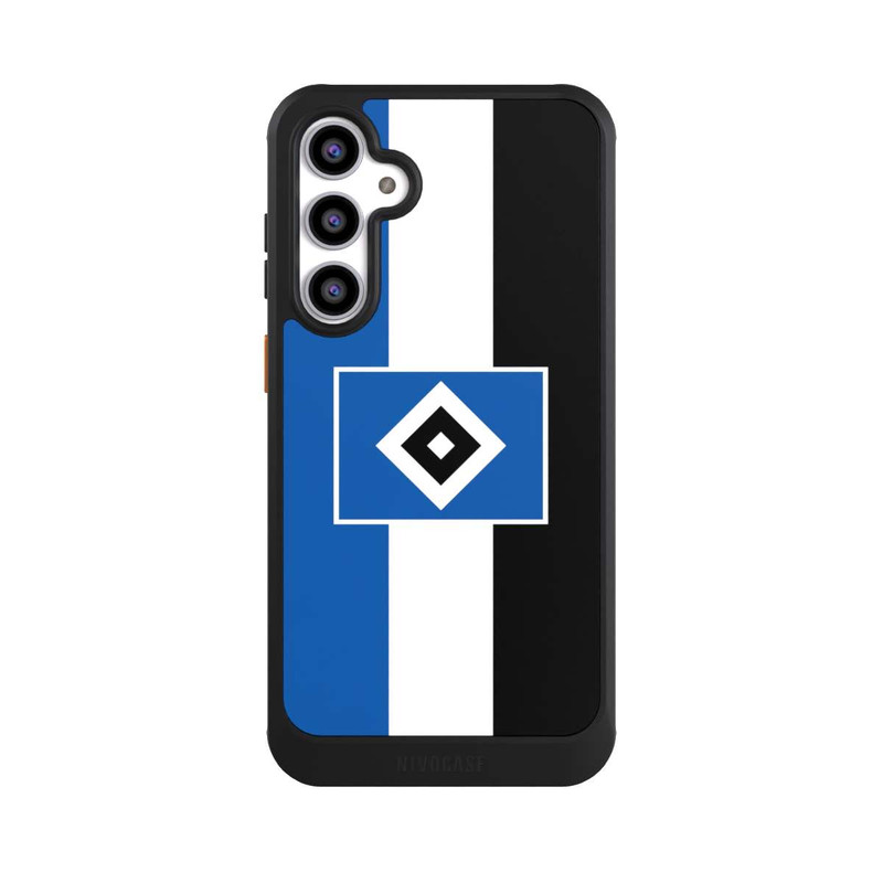 Galaxy S23 FE NIVOcore HSV Streifen - Blau-Weiß-Schwarz