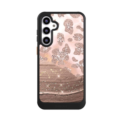 Samsung Galaxy S23 FE NIVOcore Silberner Leoparden Glitzerlook