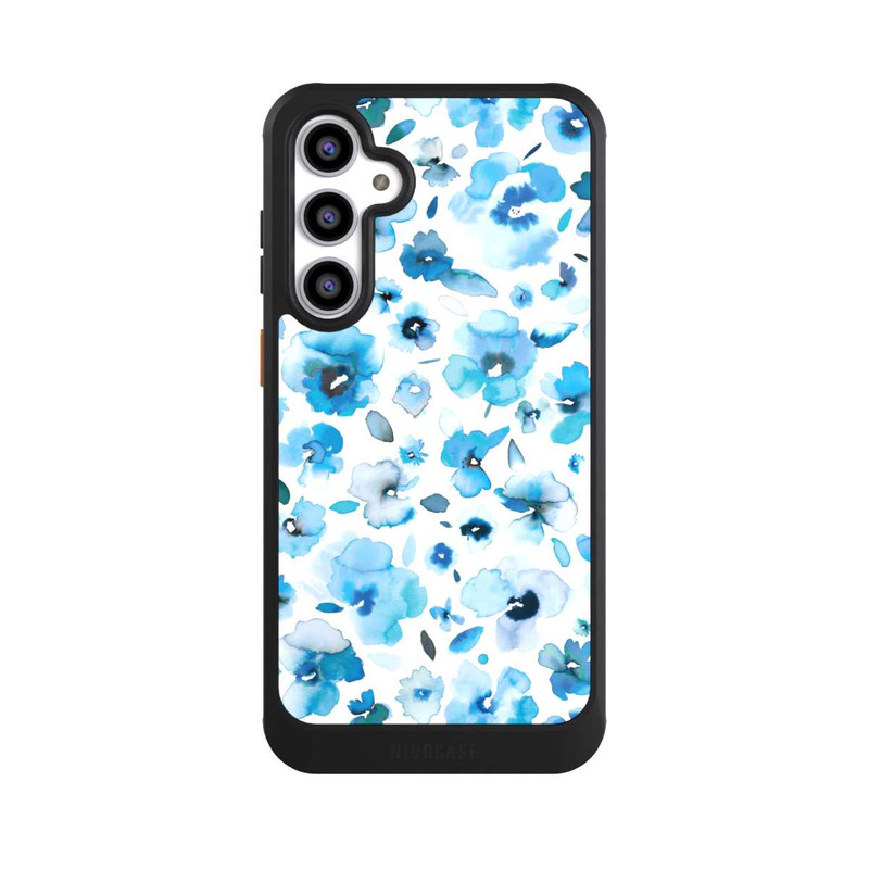 Galaxy S23 FE NIVOcore Blaue tropische Blumen