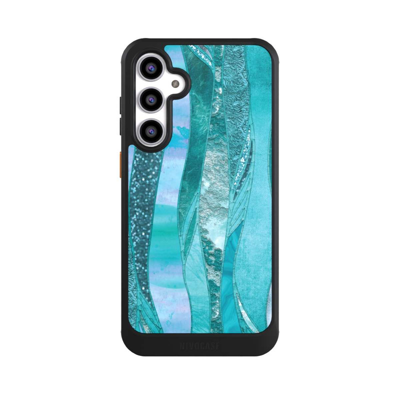 Galaxy S23 FE NIVOcore glamouröser Glitzerlook blau