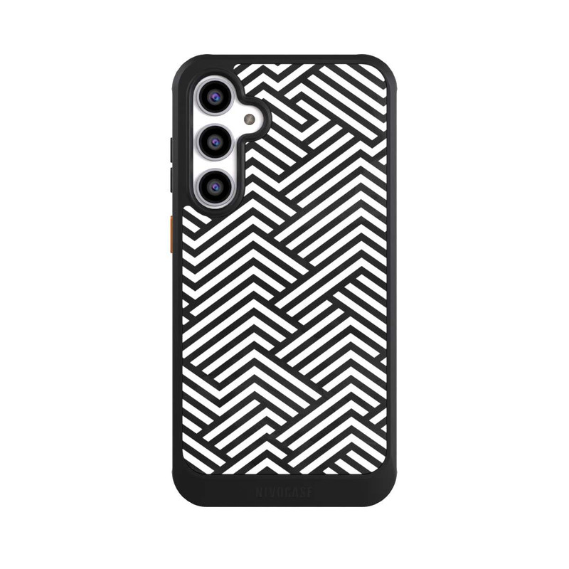Galaxy S23 FE NIVOcore Schwarz und Weiß ZigZag