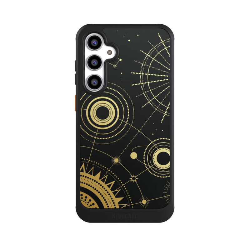 Galaxy S23 FE NIVOcore Schwarzer und goldener Look Abstrakt