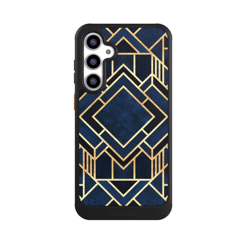 Galaxy S23 FE NIVOcore Art Deco Blue Gold Print