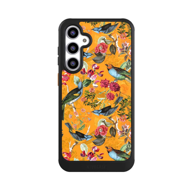 Galaxy S23 FE NIVOcore Tapete mit Vögeln und Blumen