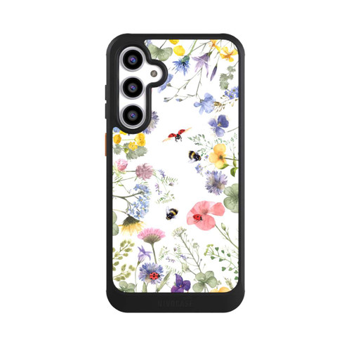 Samsung Galaxy S23 FE NIVOcore Bunte Frühlingsblumen und Bienen