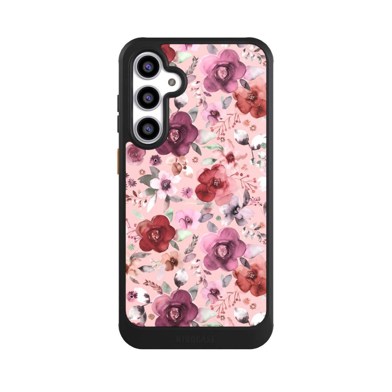 Galaxy S23 FE NIVOcore Üppiger romantischer Blumenstrauß rosa