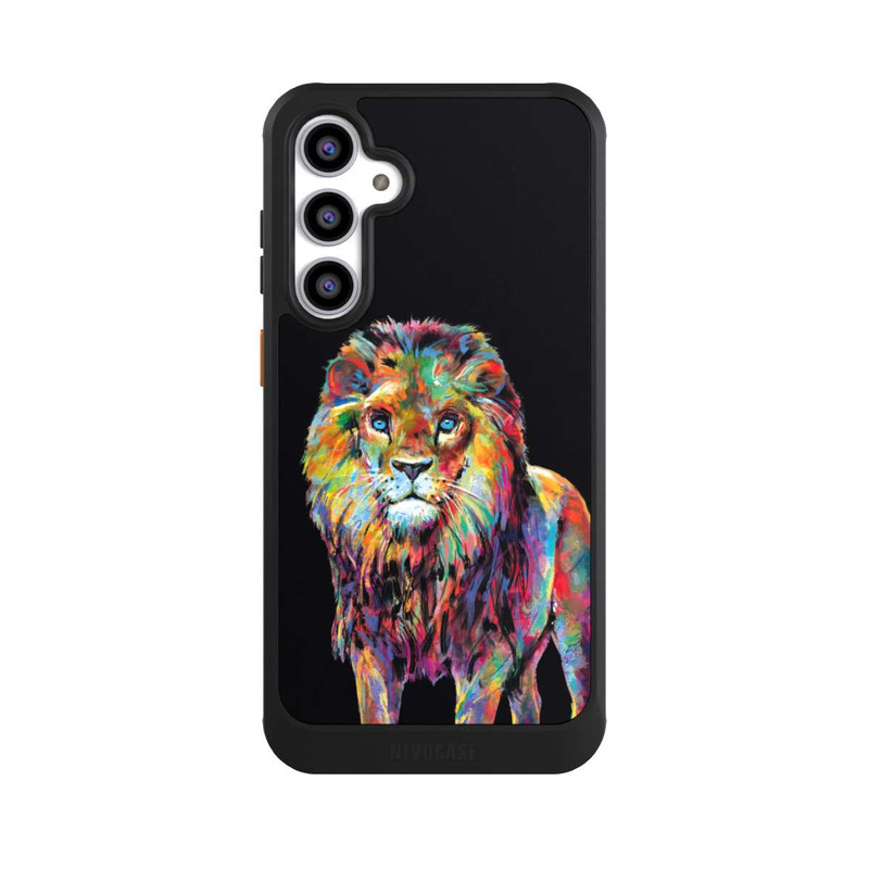 Galaxy S23 FE NIVOcore Löwe Bunte Kunst von P.D. Moreno