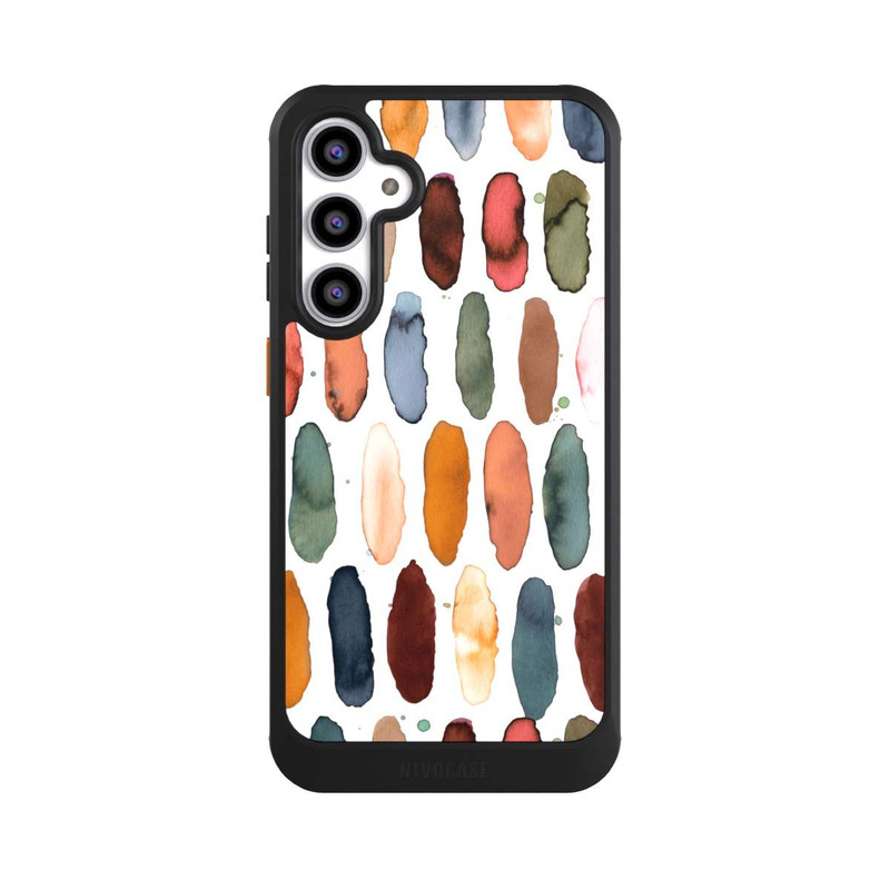 Galaxy S23 FE NIVOcore Aquarellstriche aus mineralischem Terrakotta