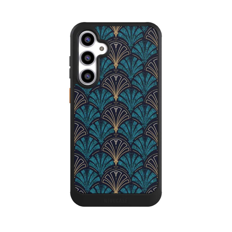 Galaxy S23 FE NIVOcore Art Deco Aquamarin Gold