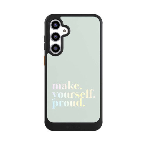 Samsung Galaxy S23 FE NIVOcore Make Yourself Proud Zitat-Minze und Farbverlauf