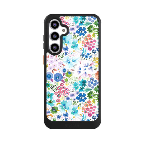 Samsung Galaxy S23 FE NIVOcore Kunstvolle kleine Frühlingsblumen blau