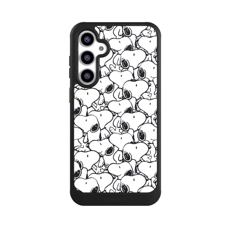 Galaxy S23 FE NIVOcore Snoopy Pattern Noir & Blanc