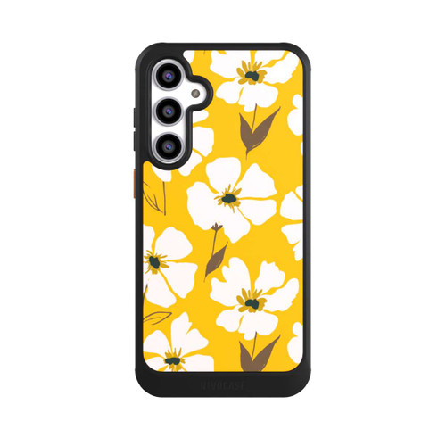 Samsung Galaxy S23 FE NIVOcore Blumenwiese auf Gelb Ocker