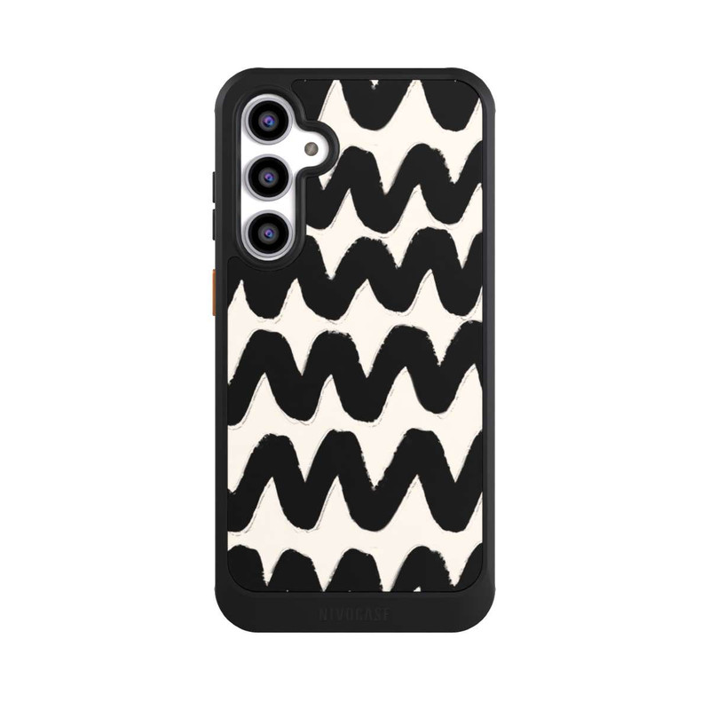 Galaxy S23 FE NIVOcore Vagues Noires Pattern