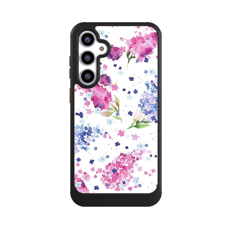 Galaxy S23 FE NIVOcore Hortensien Lila und Rosa Blumen
