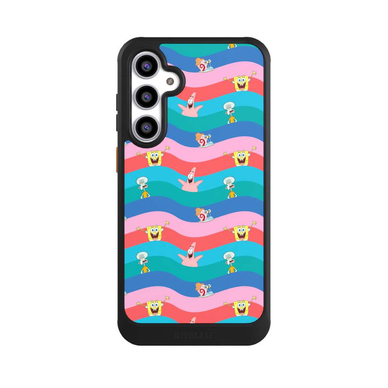 Galaxy S23 FE NIVOcore Spongebob Freunde Bunte Wellen